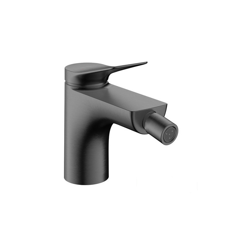 Bateria bidetowa z korkiem z cięgłem Czarny Chrom Szczotkowany Vivenis Hansgrohe (75200340)