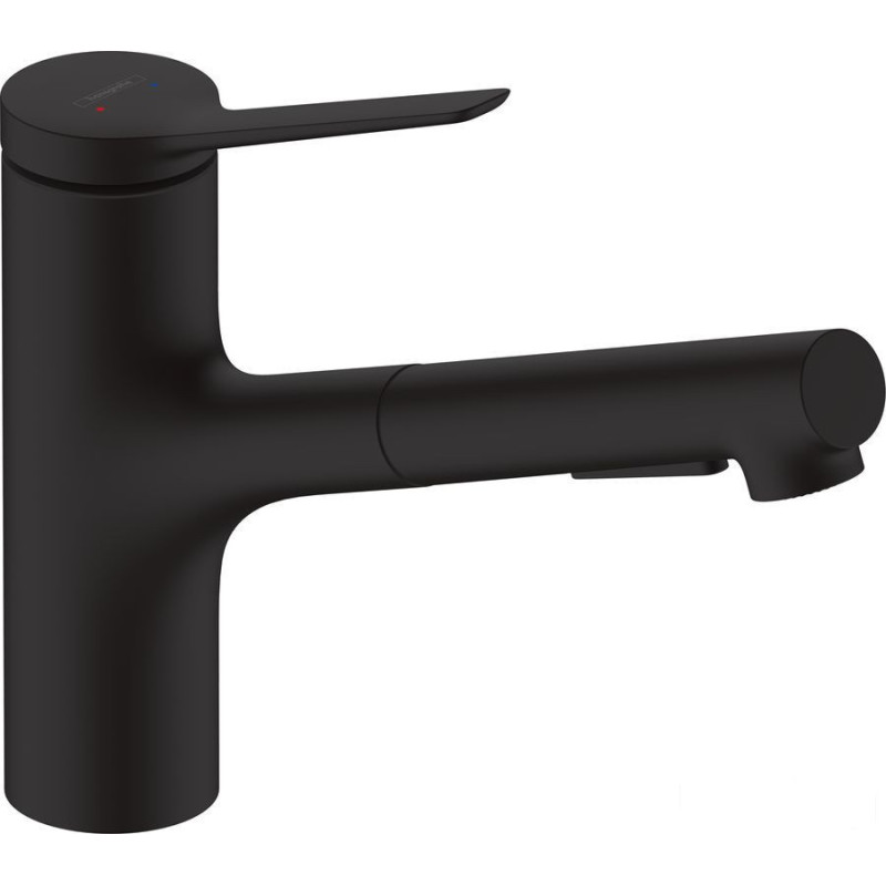 Bateria kuchenna 150 z wyciąganą wylewką 2jet Zesis czarny mat Hansgrohe (74800670)