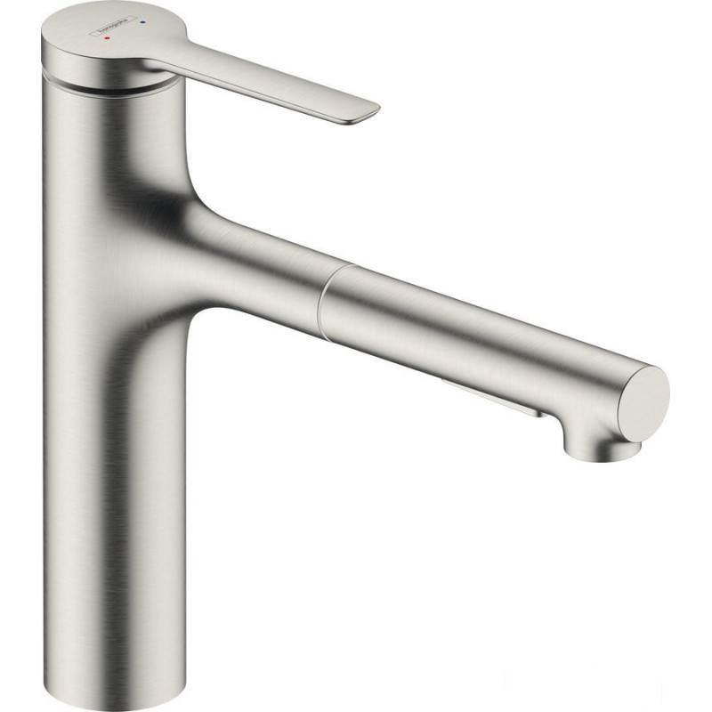 Bateria kuchenna 160 z wyciąganą wylewką 2jet Zesis stal szlachetna Hansgrohe (74801800)