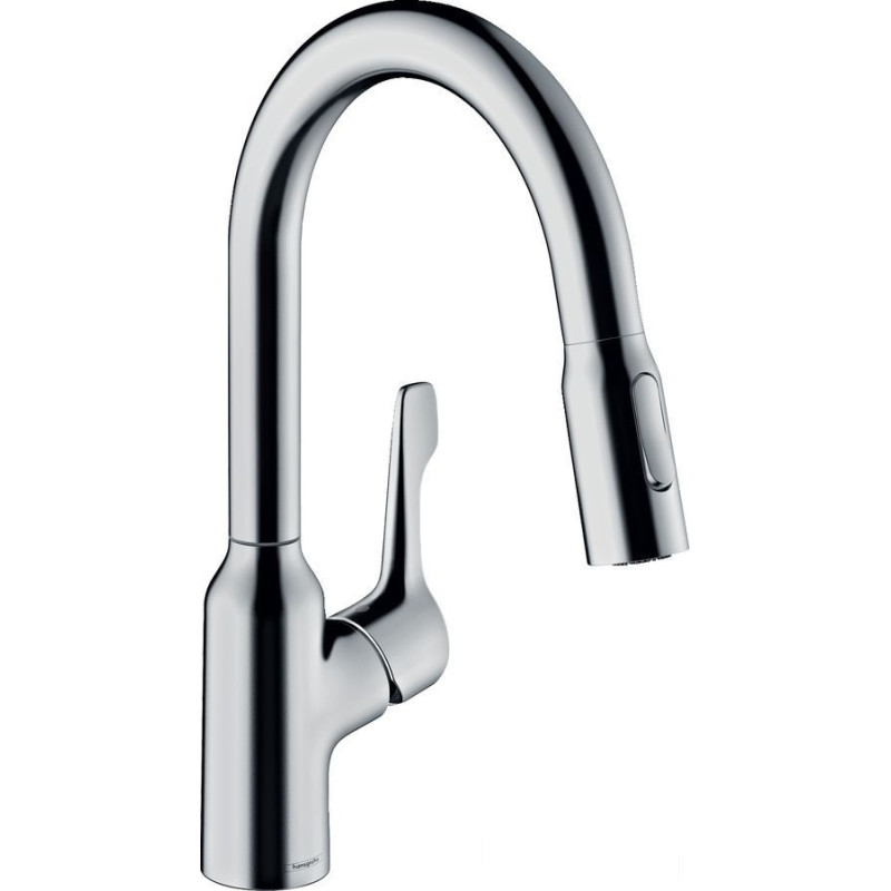 Bateria kuchenna 180 EcoSmart z wyciąganą wylewką 2jet Focus chrom Hansgrohe (71811000)
