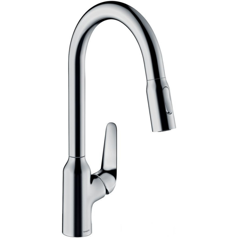 Bateria kuchenna 220 z wyciąganą wylewką 2jet Focus chrom Hansgrohe (71800000)