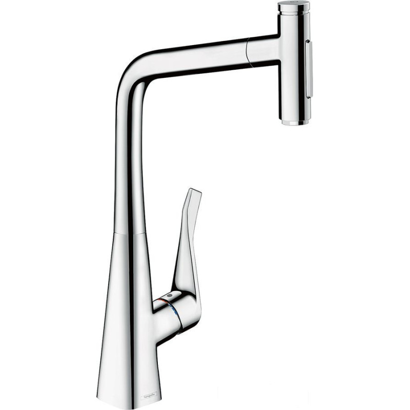 Bateria kuchenna 320 Select z wyciąganą wylewką 2jet Metris Select M71 chrom Hansgrohe (73820000)