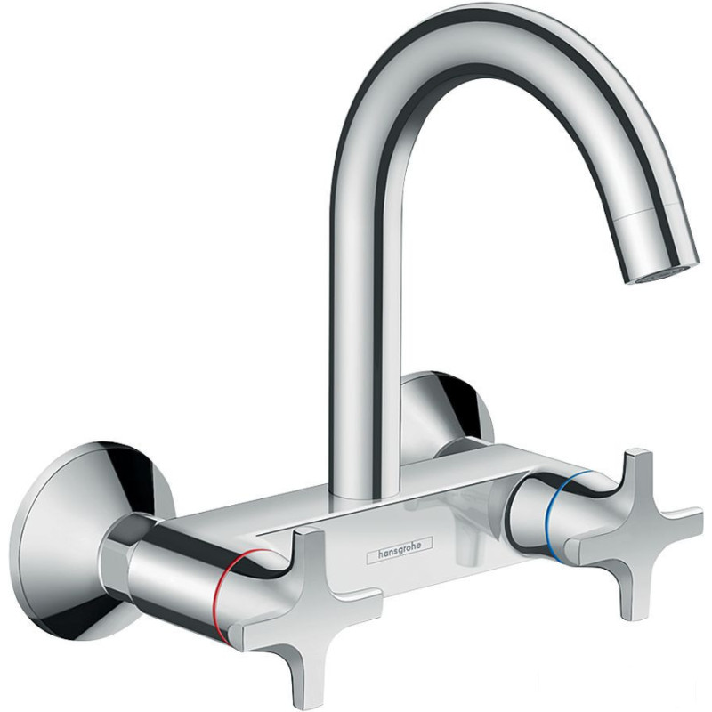 Bateria kuchenna ścienna z górną wylewką Chrom Logis M32 Hansgrohe (71286000)