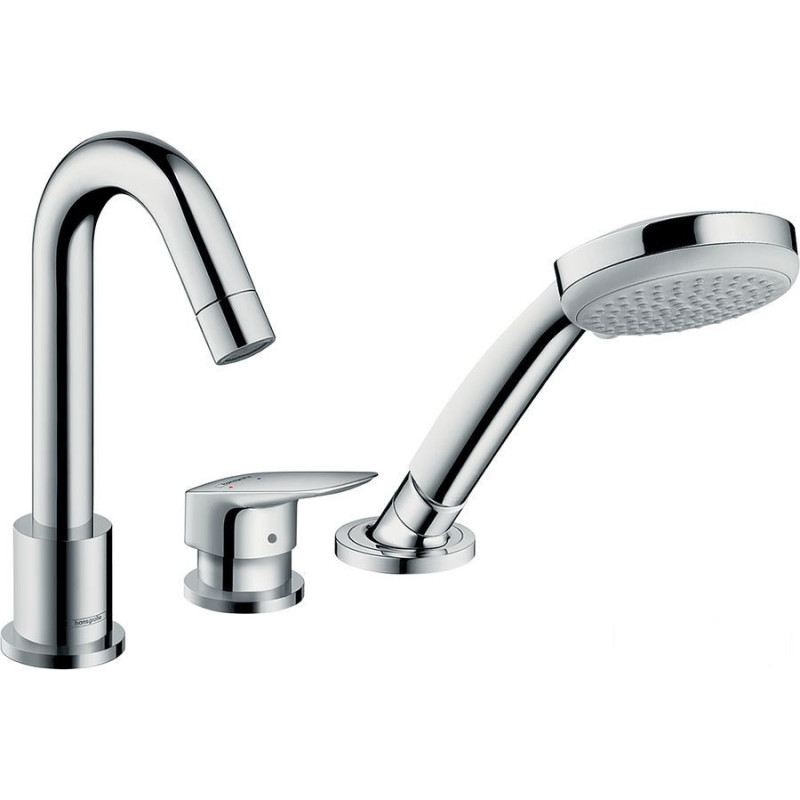 Bateria nawannowa 3-otworowa Secuflex Chrom Logis Hansgrohe (71310000)