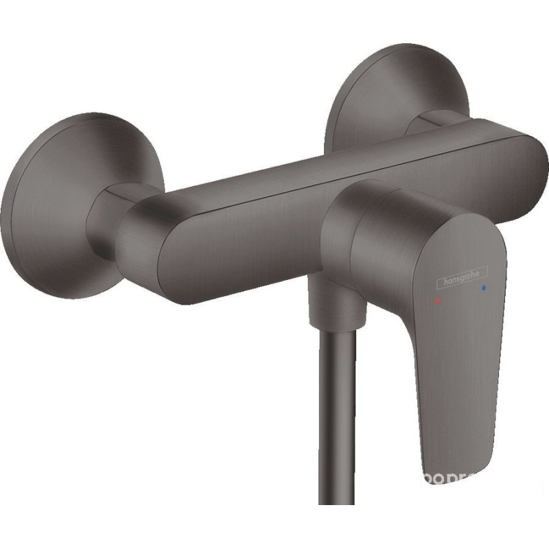 Bateria prysznicowa Talis E czarny chrom szczotkowany Hansgrohe (71760340)
