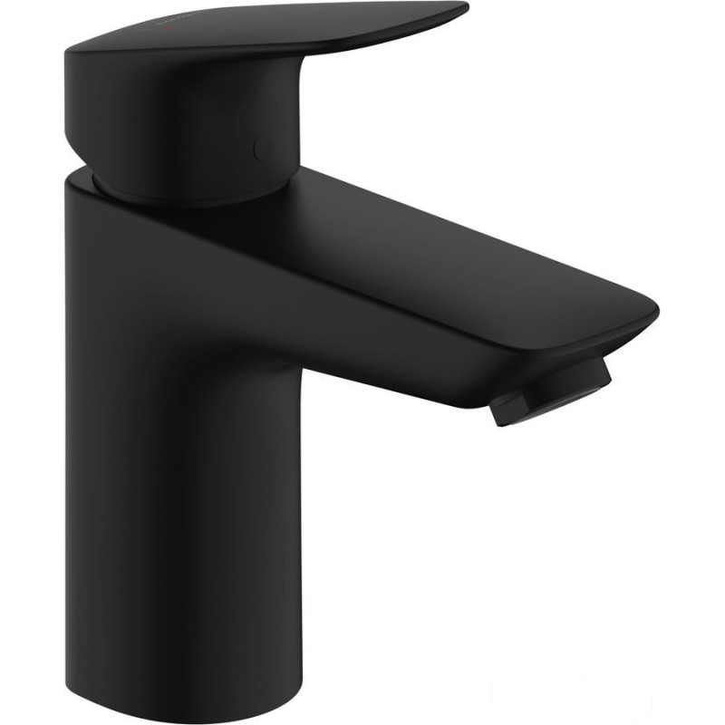 Bateria umywalkowa 100 z metalowym korkiem z cięgłem Czarny Matowy Logis Hansgrohe (71171670)