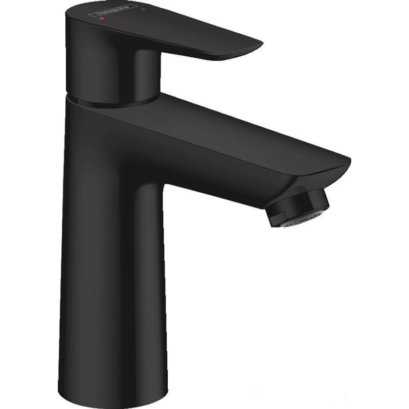 Bateria umywalkowa 110 z korkiem Talis E czarny mat Hansgrohe (71710670)