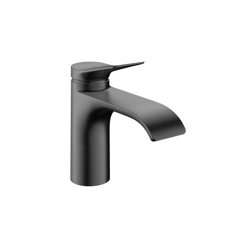 Bateria umywalkowa 80 CoolStart z korkiem z cięgłem czarny chrom szczotkowany Vivenis Hansgrohe (75014340)