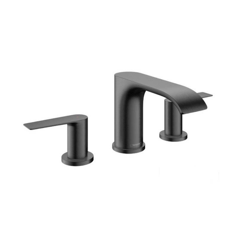 Bateria umywalkowa 90 z korkiem z cięgłem  Czarny Chrom Szczotkowany Vivenis Hansgrohe (75033340)