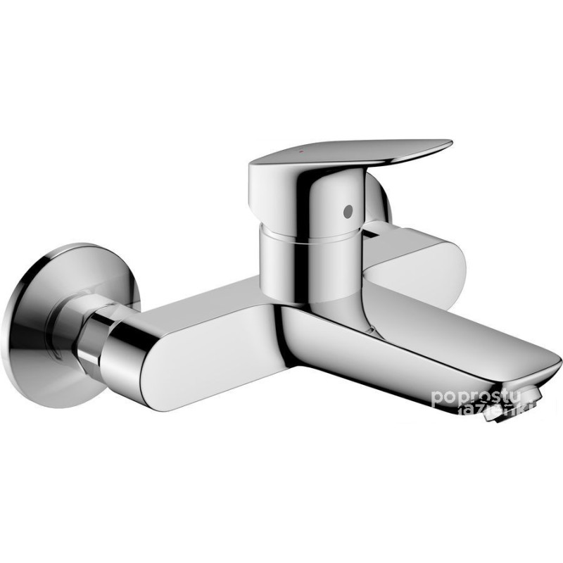 Bateria umywalkowa ścienna natynkowa Chrom Logis Hansgrohe (71225000)