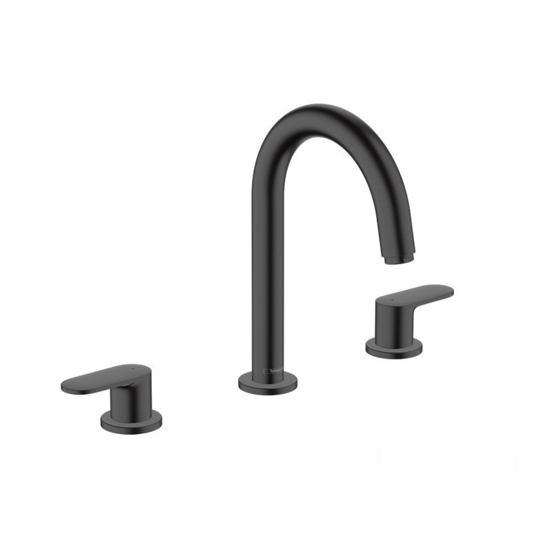 Bateria umywalkowa z korkiem Vernis Blend czarny mat Hansgrohe (71553670)