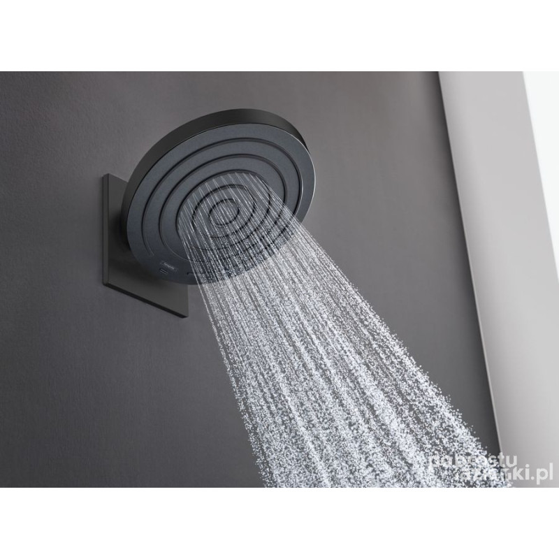 Głowica prysznicowa 260 2jet EcoSmart z przyłączem ściennym czarny mat Pulsify S Hansgrohe (24151670)