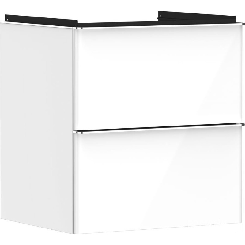 Szafka pod umywalkę 580/475 biały wysoki połysk Xelu Q Hansgrohe (54023000)