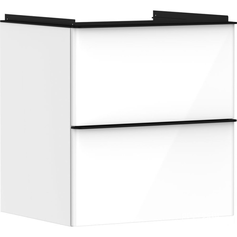Szafka pod umywalkę 580/475 biały wysoki połysk Xelu Q Hansgrohe (54023670)