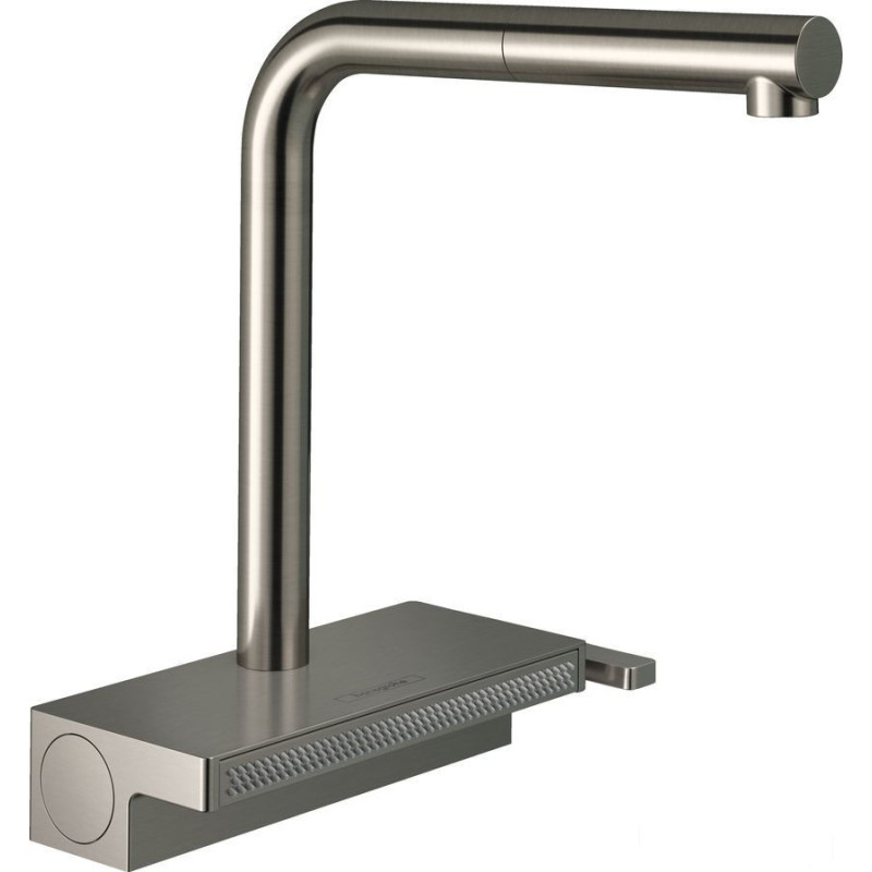 Bateria kuchenna Select z wyciąganą wylewką 2jet Aquno Select M81 stal szlachetna Hansgrohe (73836800)