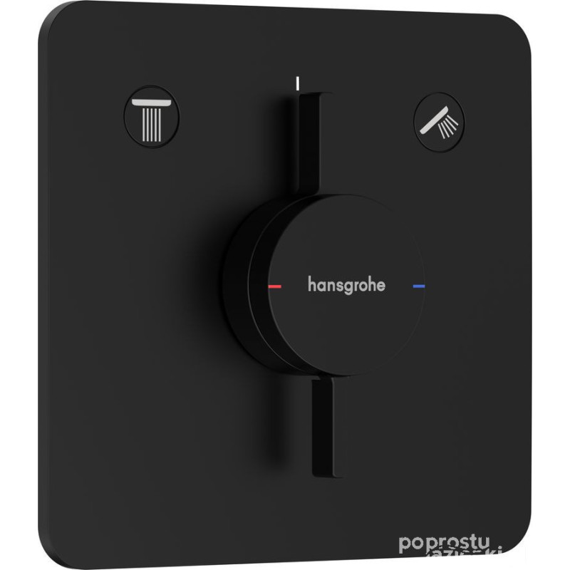 Bateria podtynkowa DuoTurn czarny mat Hansgrohe (75414670)