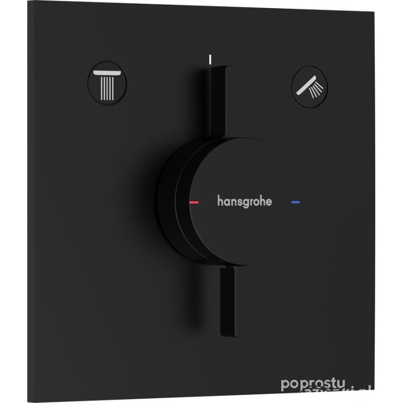 Bateria podtynkowa DuoTurn czarny mat Hansgrohe (75417670)