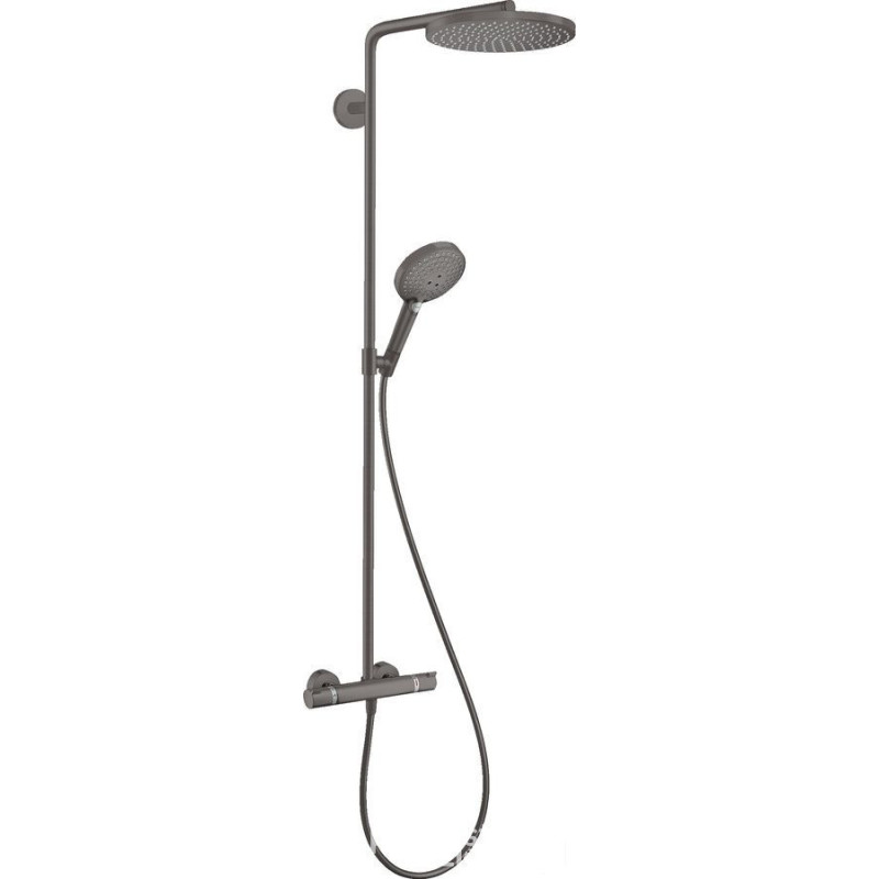 Bateria prysznicowa 240 Select Raindance Select czarny chrom szczotkowany Hansgrohe (27633340)