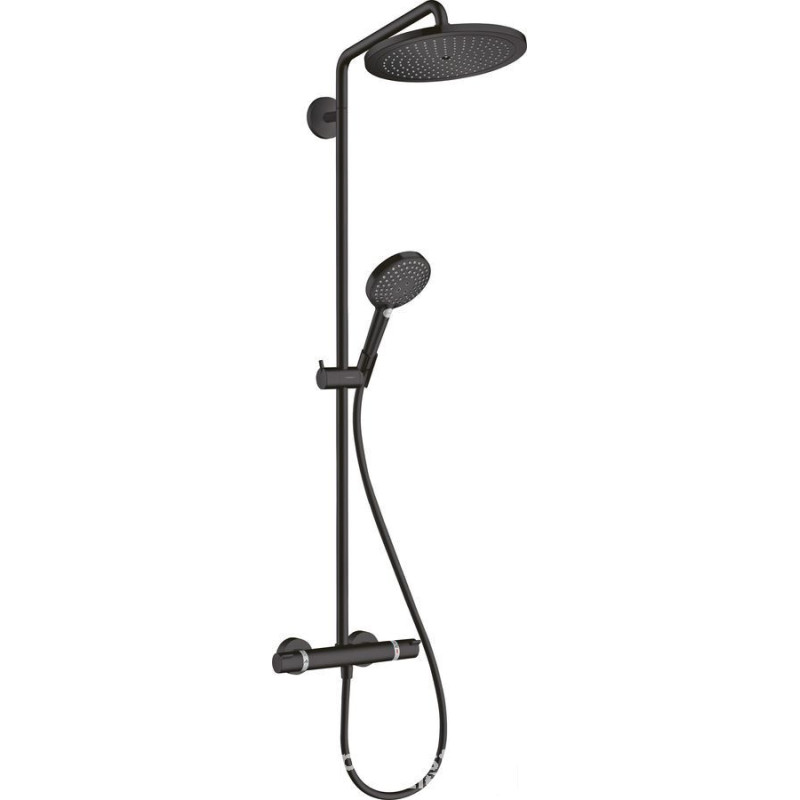 Bateria prysznicowa termostatyczna 280 EcoSmart Select 1jet Raindance Select czarny mat Hansgrohe (26891670)