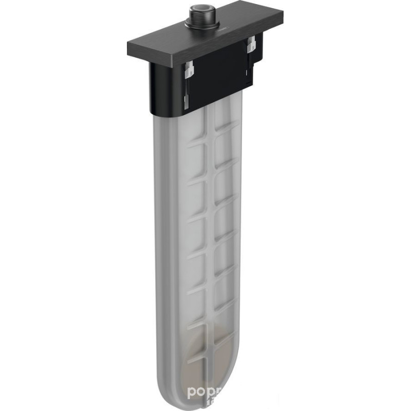 Element zewnętrzny prostokątny sBox czarny chrom szczotkowany Hansgrohe (28010340)