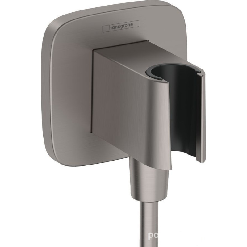 Uchwyt słuchawkowy FixFit czarny chrom szczotkowany Hansgrohe (26887340)