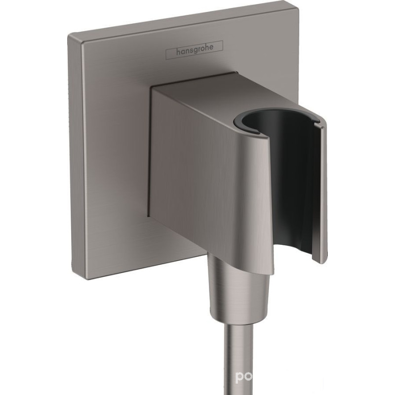 Uchwyt słuchawkowy FixFit czarny chrom szczotkowany Hansgrohe (26889340)