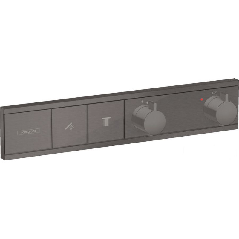 Bateria prysznicowa termostatyczna podtynkowa RainSelect czarny chrom szczotkowany Hansgrohe (15380340)