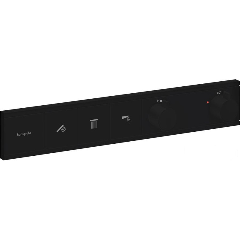 Bateria prysznicowa termostatyczna podtynkowa RainSelect czarny mat Hansgrohe (15381670)