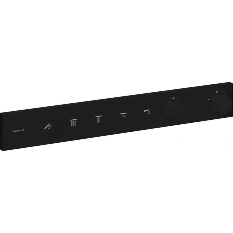 Bateria prysznicowa termostatyczna podtynkowa RainSelect czarny mat Hansgrohe (15384670)