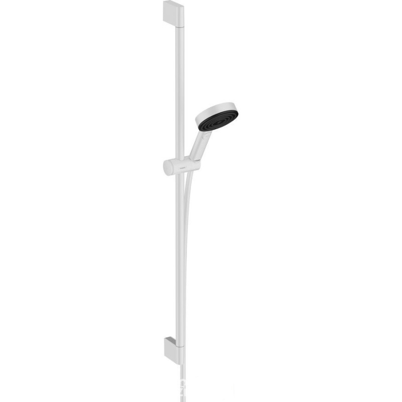 Zestaw prysznicowy 105 3jet Relaxation EcoSmart z drążkiem 90 cm Pulsify Select S biały mat Hansgrohe (24171700)