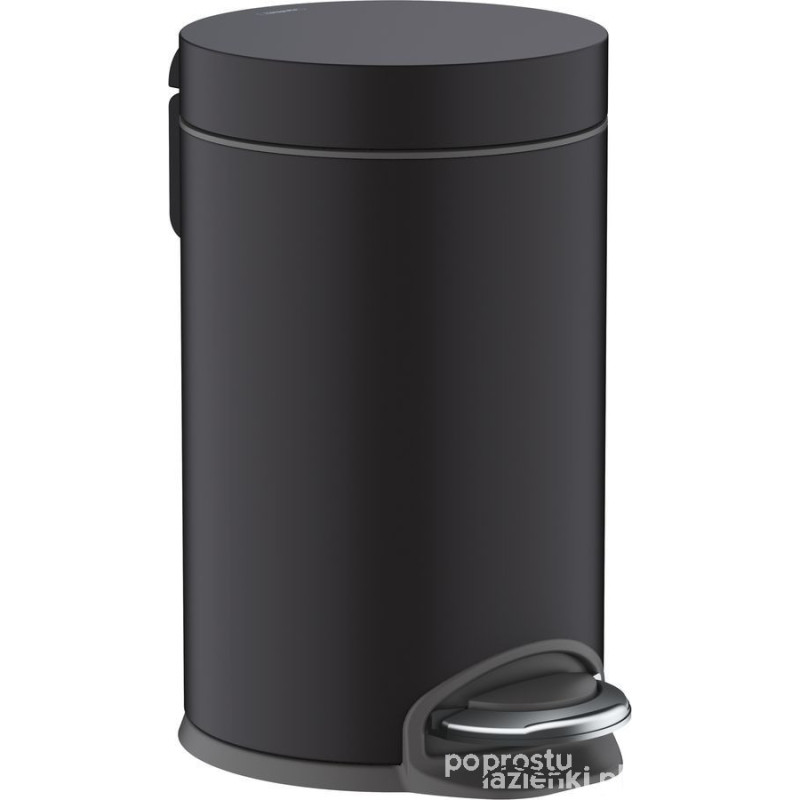 Kosz na śmieci z pedałem AddStoris czarny mat Hansgrohe (41775670)