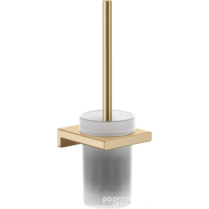 Szczotka do WC z pojemnikiem ścienna AddStoris brąz szczotkowany Hansgrohe (41752140)