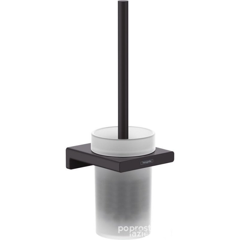 Szczotka do WC z pojemnikiem ścienna AddStoris czarny mat Hansgrohe (41752670)