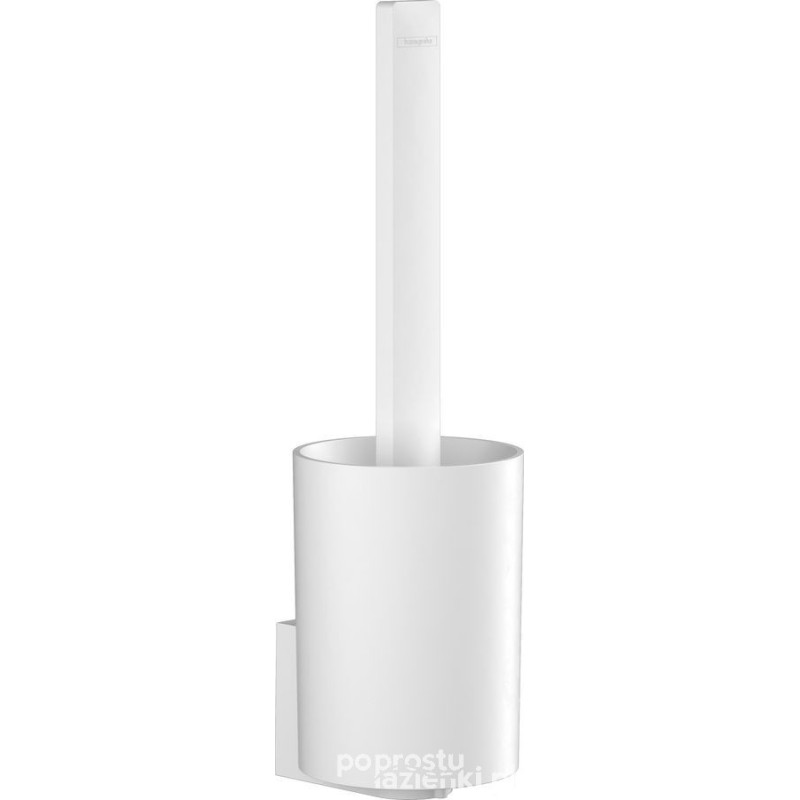 Szczotka do WC z pojemnikiem ścienna WallStoris biały mat Hansgrohe (27927700)