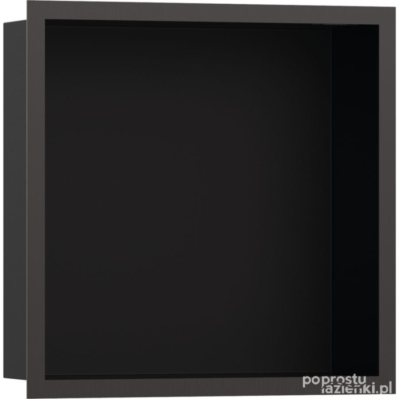 Wnęka ścienna 300/300 szczotkowany XtraStoris czarny chrom szczotkowany Hansgrohe (56098340)