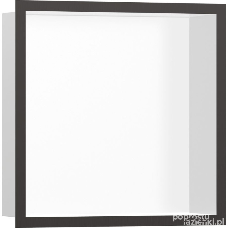Wnęka ścienna 300/300 szczotkowany XtraStoris czarny chrom szczotkowany Hansgrohe (56099340)