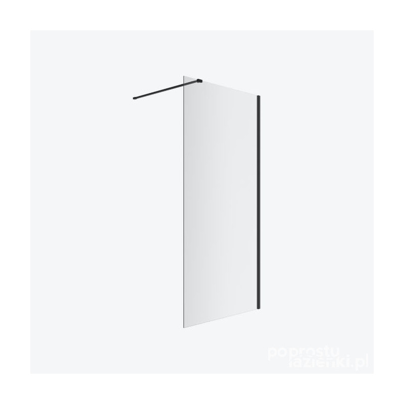 Ścianka prysznicowa walk-in 100 Vidoq czarny mat Excellent (KAEX.1506.K.1000.08.BL)