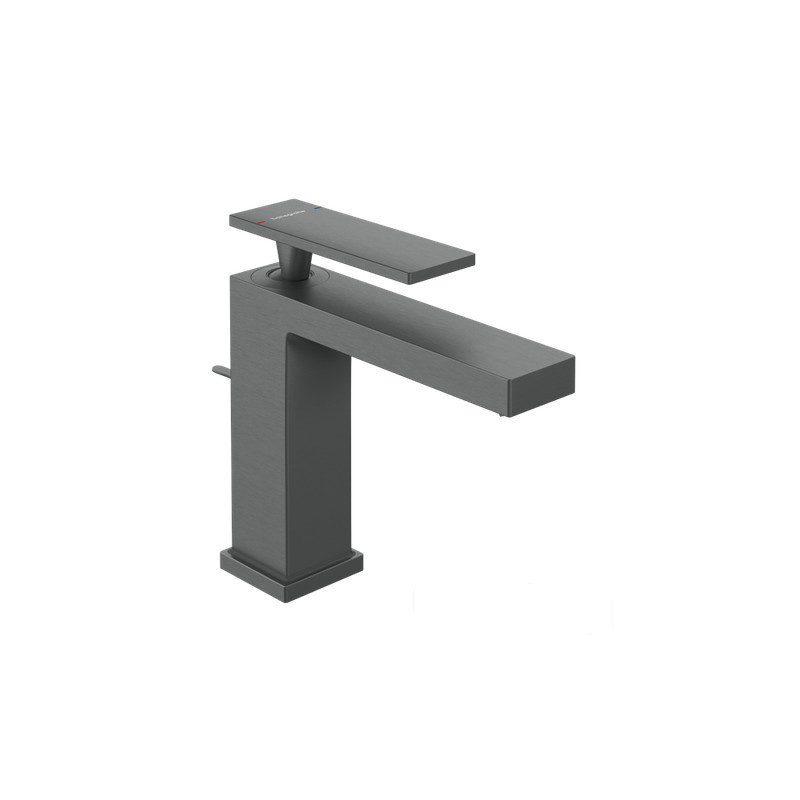 Bateria umywalkowa z korkiem czarny chrom szczotkowany Tecturis E Hansgrohe (73010340)