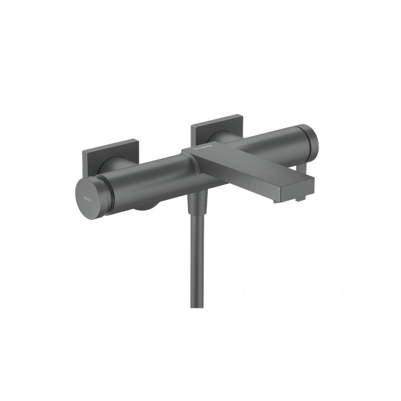 Bateria wannowa, natynkowa czarny chrom Szczotkowany Tecturis E Hansgrohe (73420340)
