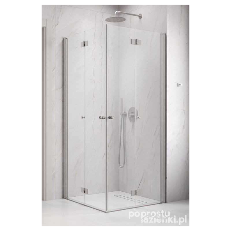 Kabina prysznicowa 80x90 Nes Brushed Nickel KDD B Radaway (10024080-91-01L + 10024090-91-01R)
