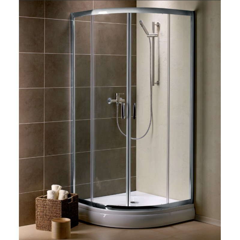 Kabina z brodzikiem i syfonem półokrągła 80x80 Premium Plus A 1900 Radaway (30413-01-01N + BAA-80-NR + TB90P)