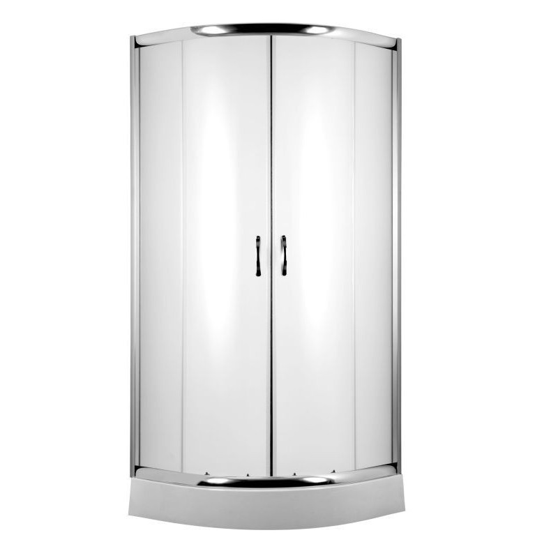 Kabina półokrągła Funkia 80x80 z brodzikiem Standard New Deante (KYP 652K + KTA 054B)