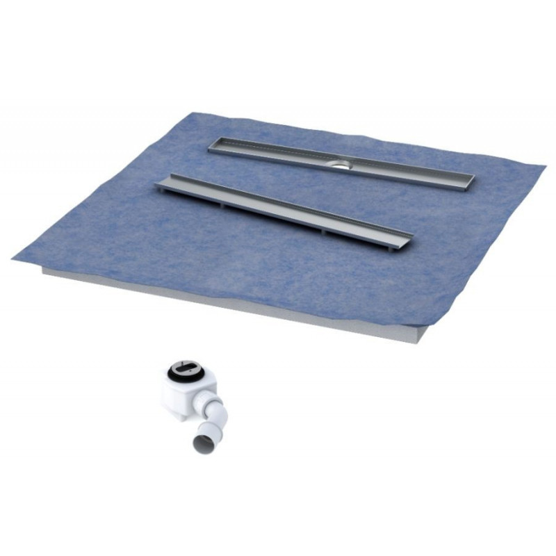 Odpływ liniowy Schedpol Stabilsound 80x80 / odpływ 60cm STEEL (10.001/OLKB/SL)